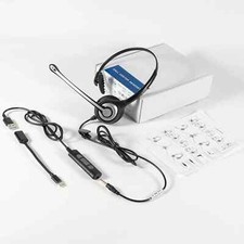 Wantek A681 Wired Headset Microphone USB For Call Centre Home Working Laptop PC picture