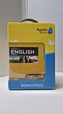 Rosetta Stone LEARN ENGLISH  American LIFETIME Bonus Pack New Open Box picture