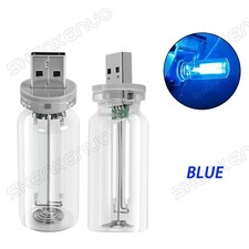 2Pcs Portable USB Night Light Bulb Touch Dimmable Car+Home Interior Ambient Blue picture