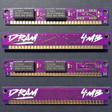 4pcs PurpleRAM new 16MB kit (4x4MB) 60ns 30pin SIMM low profile memory modules picture
