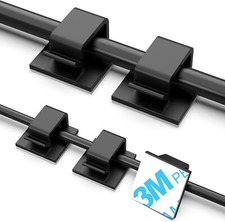6/100 PCS Adhesive Cable Clips Black (Small & Large), Upgraded Wire Holder picture