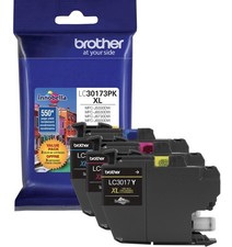 Brother Ink Cartridges LC30173PK High Yield 3 Pack Cyan/Magenta/Yellow Genuine picture