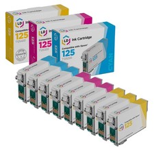 LD Replacement Ink for Epson 125 T125 CMY Set of 9: T125220 T125320 T125420 picture