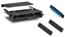 Fiber Optic Rack Mount 1RU LCUPC 12 Port SMF FDP - Fiber Optic Panel Rack Mount picture
