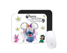 Ohana Means Family Mouse Pad | Lilo & Stitch Angel Desk Mat Gift for Movie Fans picture
