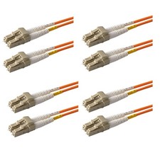 OM1 Multimode Duplex LC To LC Fiber Optic Jumper Patch Zipcord Cable 5ft 4 Pack picture