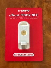 Identiv uTrust FIDO2 - NFC Fingerprint Biometric Security Key USB-C NEW picture