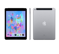 iPad Gen 6 32GB Mod MR6P2J/A Ser # DMPY4GP1JF8D.  Gray Color  9.7” W New Case. picture