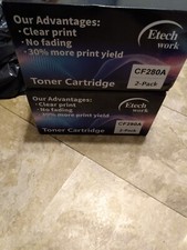 2  Etech Toner  CF280A  2 pack user for lazer printer pro 400 m 401/m425 picture