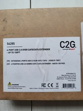 NEW C2G 54285 4 Port USB 2.0 Over Cat5/Cat6 Extender Extension up to 150ft picture