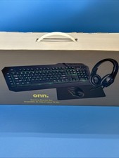 onn. 4-PC Gaming Starter Kit with LED Keyboard, Programmable Mouse NEW picture
