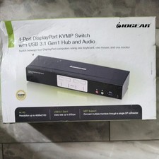 Iogear GCS1934 4-Port Displayport 1.2 KVMP w/ Built-In USB 3.1 Gen 1 Hub & Audio picture