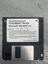 Texas Instruments TravelMate Series Microsoft MS-DOS 6.0 Floppy Software Disc  picture