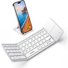 Foldable Bluetooth Keyboard with Touchpad Full Size Folding Wireless iPad Laptop picture