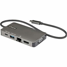 StarTech USB-C Multiport Adapter, USB C to 4K HDMI or VGA, USB Type-C Mini Dock, picture