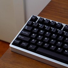 114 Keys Doubleshot Translucent Keycaps Cherry Profile Black Keycap Set picture