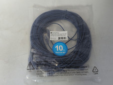  Monoprice SlimRun Cat6A Ethernet Patch Cable RJ45 14ft, Blue Pack of 10 picture