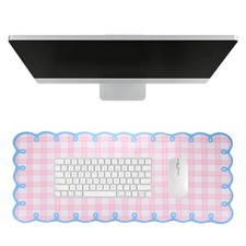 Scalloped Desk Mat, 35.4 x 15.7