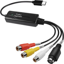 RCA AV to USB C Converter, Video Capture Card Adapter for TV Monitor Playback picture