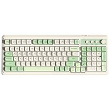 S99-Key Tri-Mode Gaming Keyboard Bluetooth 2.4GHz USB-C RGB Numpad Knob Green picture