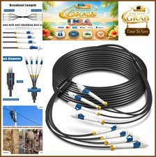 30m 4 Core LC to LC Single Mode Armored Fiber Optic Cable TPU Outdoor picture