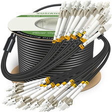 75 Meters 12 Core OM3 Multimode Industrial TPU LC to LC Outdoor Armored Fiber Pa picture