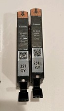 Set of Two Genuine Canon Gray Ink Cartridges 251GY and 251GY XL picture