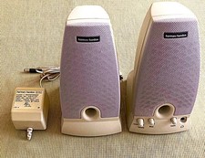Vintage Harman Kardon HK195 Multimedia Speaker System w/Power Supply picture