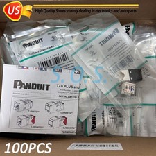 100X For Panduit CJ688TGBL Giga TX Cat6 Mini-Com RJ45 Network Jack Module Black picture
