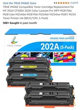 TRUE IMAGE Compatible Toner Cartridge Replacement for HP 202A CF500A 202X - 5 PK picture
