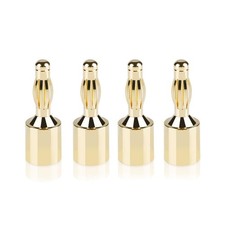 SKW Convertible Connector Gold Plated Speaker Banana Plugs 2 Banana, picture