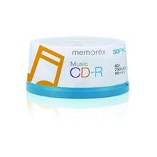 Memorex 15404001 Music CD-R DA, 80 Minute, 700 MB 40x (30-Pack Spindle) picture