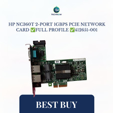 HP NC360T 2-Port 1Gbps PCIe Network Card ✅Full Profile ✅412651-001 picture