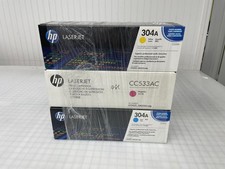 3 pc GENUINE HP 304A Cyan Magenta Yellow Toner Cartridges CP2025 CM2320 picture