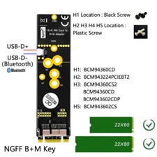 12+6Pin Wireless WiFi Bluetooth Card to NGFF M.2 Key Adapter for Mac OS picture