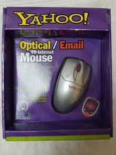 Yahoo 4D Internet Optical Email Mouse USB New Seal Package Ultra Rare picture