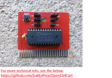 C64 Commodore 64 64KB cartridge with NEW 27C512 (64KBx8) EEPROM READY TO USE picture