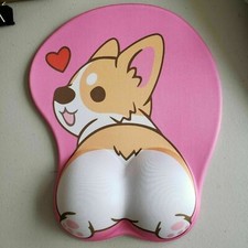 Corgi dog butt cute 3d mouse pad soft wrist rest - 3 day  - USA  picture