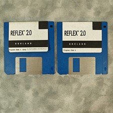Vintage Borland Reflex 2.0 MS-DOS Database 3.5” Program Disks 1 & 2 Set picture