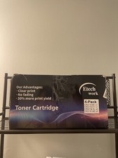 Etech Work Toner Cartridge 4-Pack For CC530A/CC531A/CC532A and CC533A Brand New picture