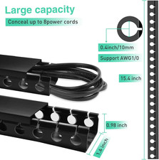 Updated Cable Raceway Kit - 77 (5X15.4) Inch Open Slot Wire Covers for Cords,... picture