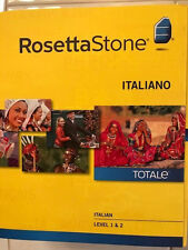 Rosetta Stone Italian Totale Level 1 and 2 Version 4.Brand New Completely Sealed picture