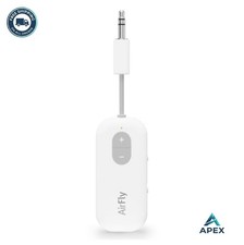 Bluetooth Audio Transmitter Adapter 3.5mm Jack USB-C 20 Hour Battery White picture