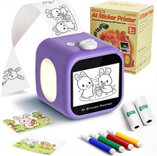 AI Voice Sticker Maker for Kids, Mini Inkless Thermal Printer picture