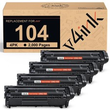 v4ink Canon 104 Toner Cartridge Black 4-Pack picture