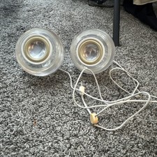 Apple Power Mac iMac Vintage Harmon Kardon Clear Round Pro Speakers M6531 picture