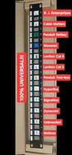 Universal Blank Keystone 24-port Patch Panel 1U High Density Strain Support, New picture