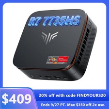 KAMRUI Gaming Mini PC Ryzen 7 7735HS 16GB LPDDR5 RAM 512GB SSD (8C/16T, 4.75GHz) picture