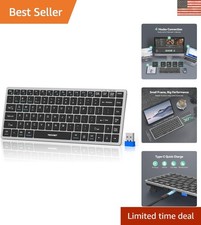 Elegant Bluetooth Keyboard: Rechargeable, Spill Proof & 4-Device Connectivity picture