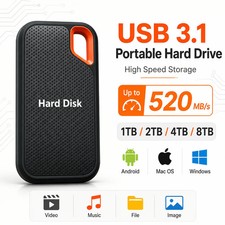 128TB External SSD Solid State Drive Hard Drive Disk PC Phones Mac Games Videos picture